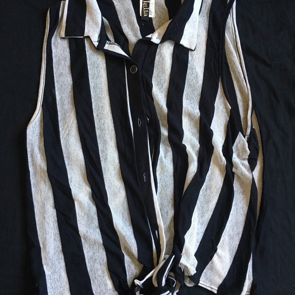 Sheer striped top
